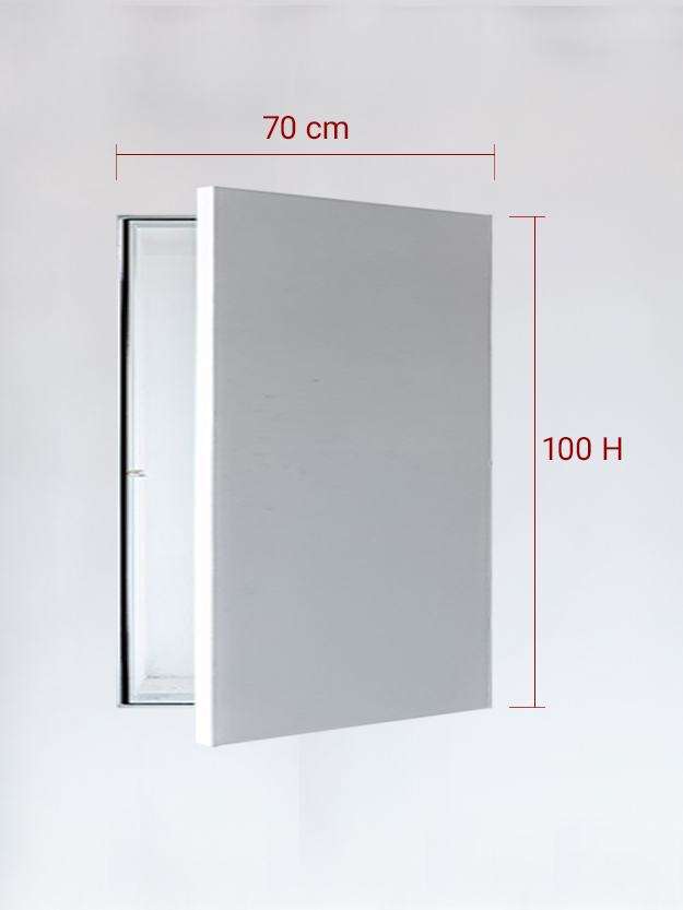 Panneau invisible 1 vantail pour niche 70x100