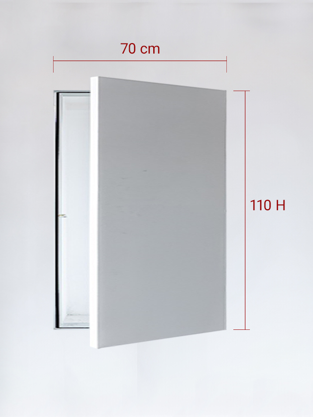 Panneau invisible 1 vantail pour niche 70x110