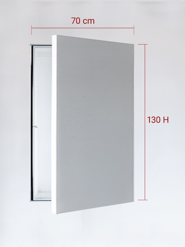 Panneau invisible 1 vantail pour niche 70x130