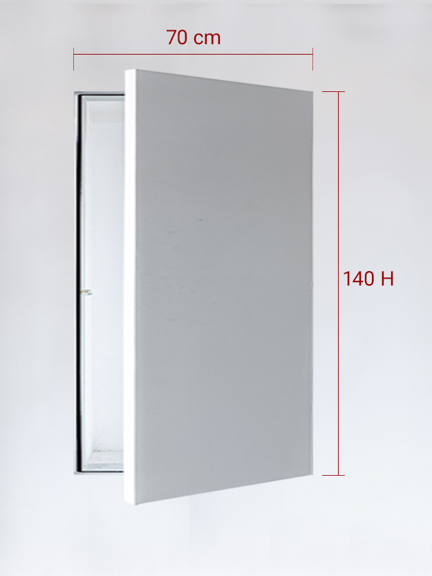 Panneau invisible 1 vantail pour niche 70x140