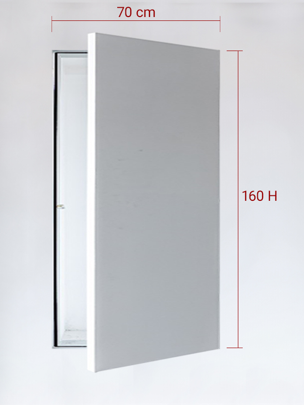 Panneau invisible 1 vantail pour niche 70x160