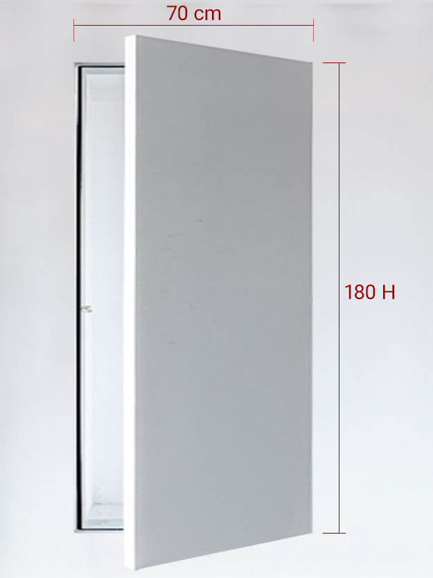 Panneau invisible 1 vantail pour niche 70x180