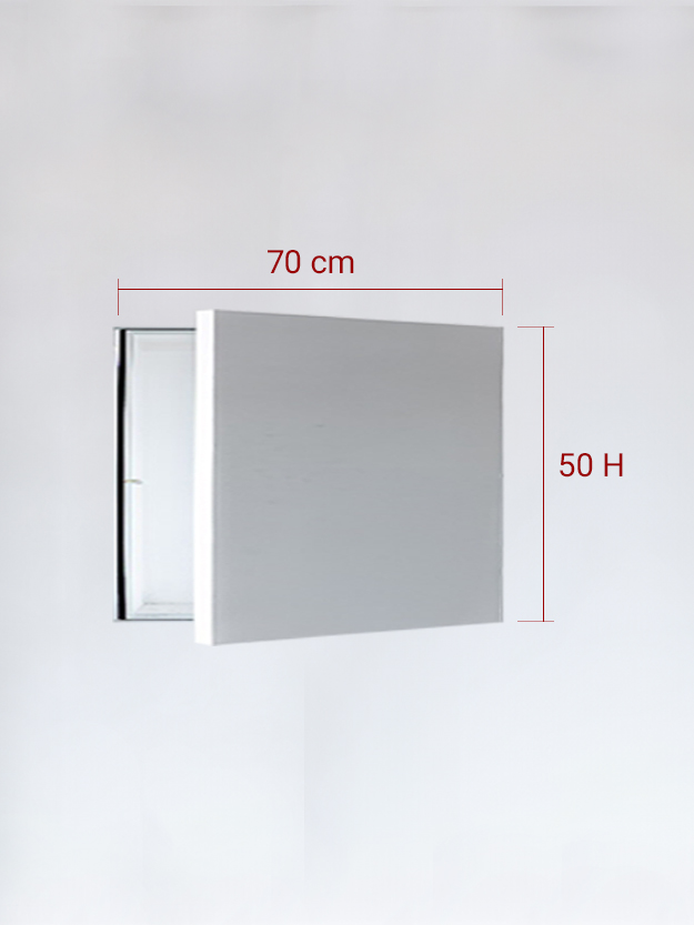 Panneau invisible 1 vantail pour niche 70x50
