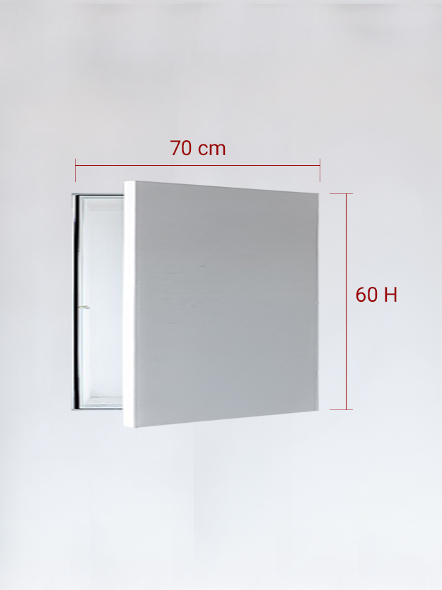 Panneau invisible 1 vantail pour niche 70x60