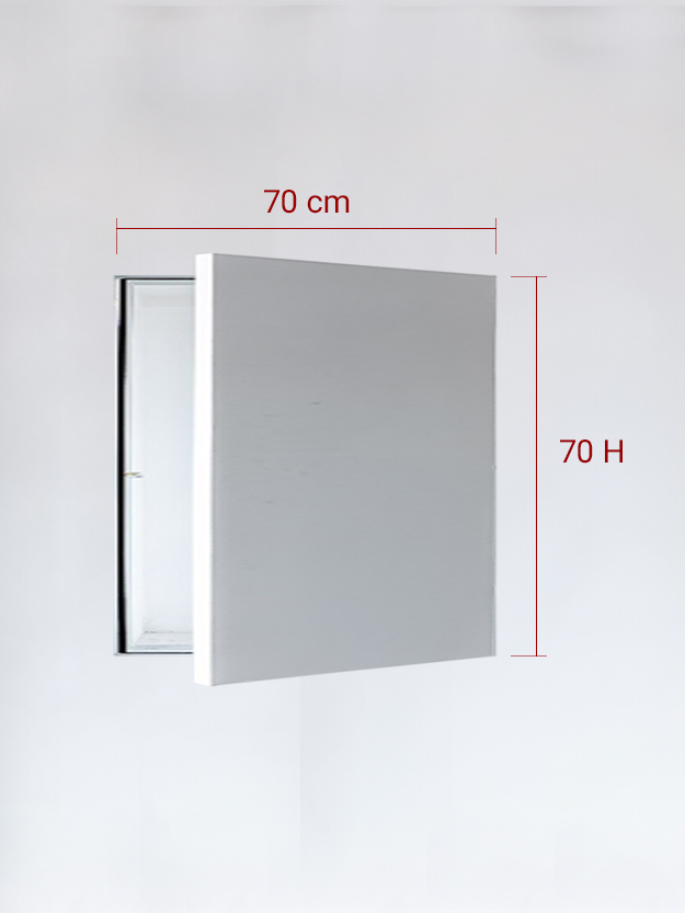 Panneau invisible 1 vantail pour niche 70x70