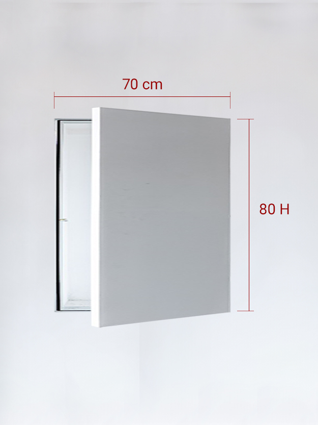 Panneau invisible 1 vantail pour niche 70x80