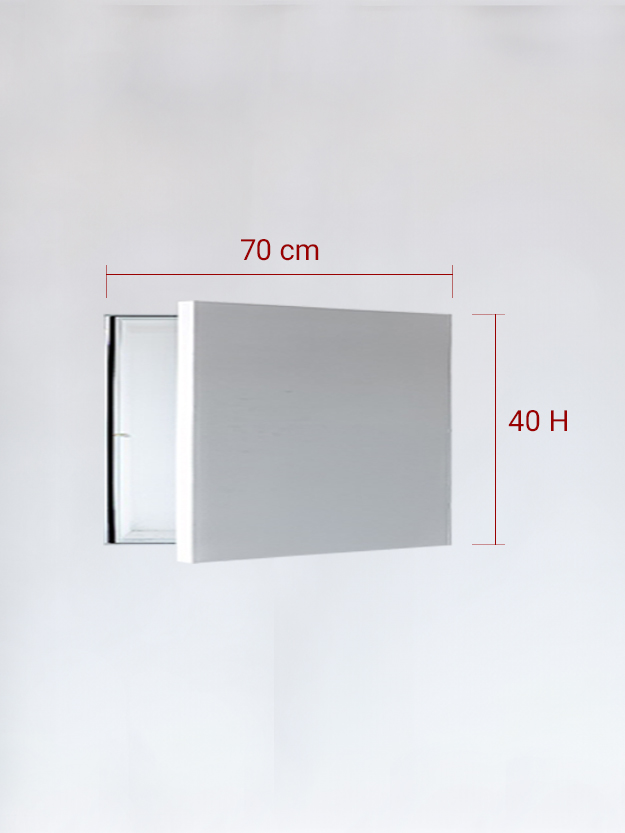 Panneau invisible 1 vantail pour niche 70x40