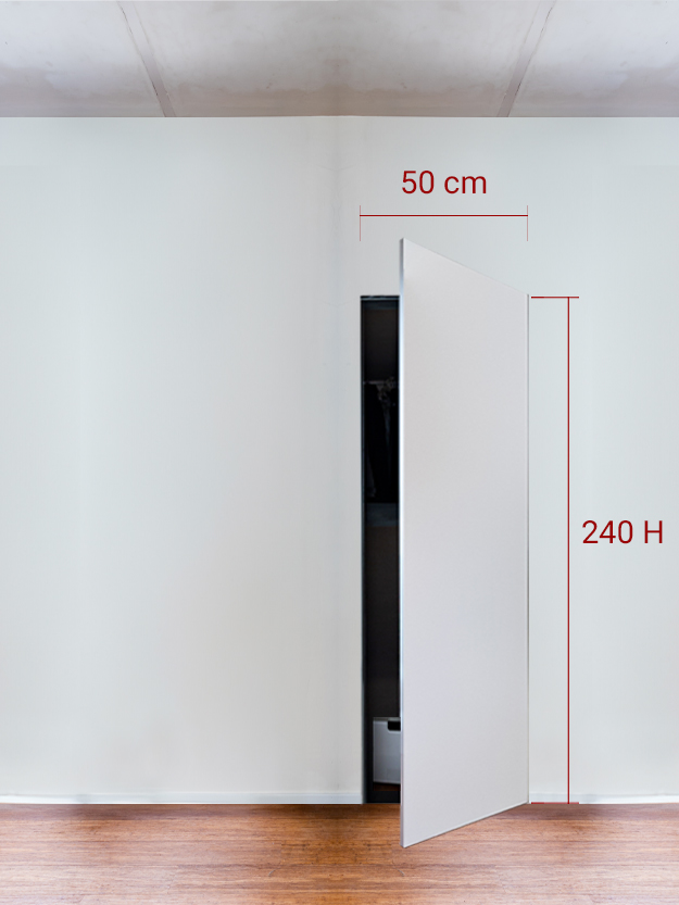 Armoire invisible 1 vantail 50x240 cm