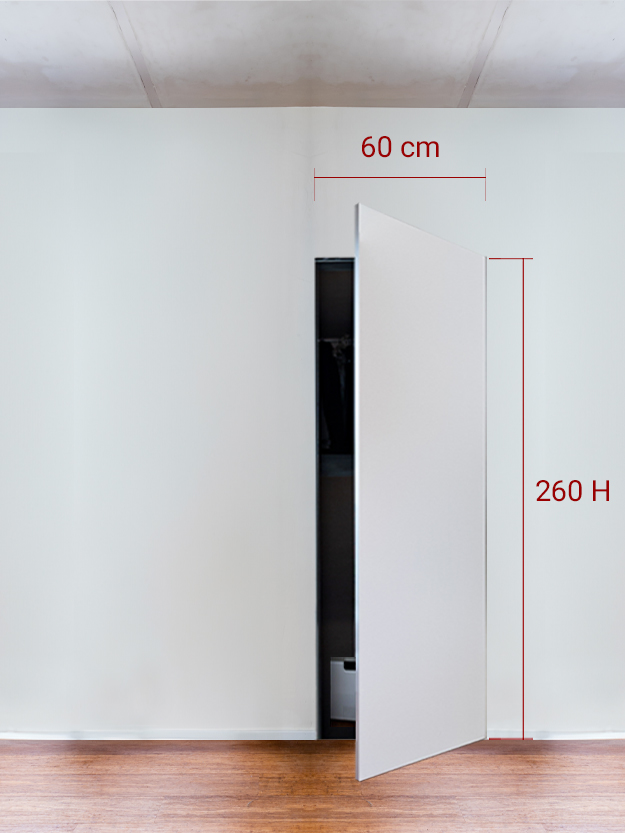 Armoire invisible 1 vantail 60x260 cm