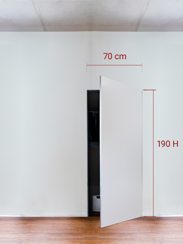 Armoire invisible 1 vantail 70x190 cm