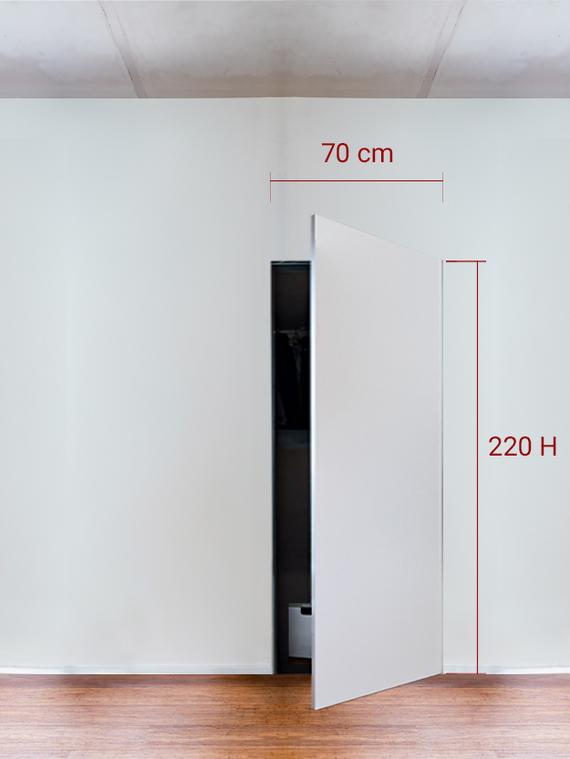Armoire invisible 1 vantail 70x220 cm