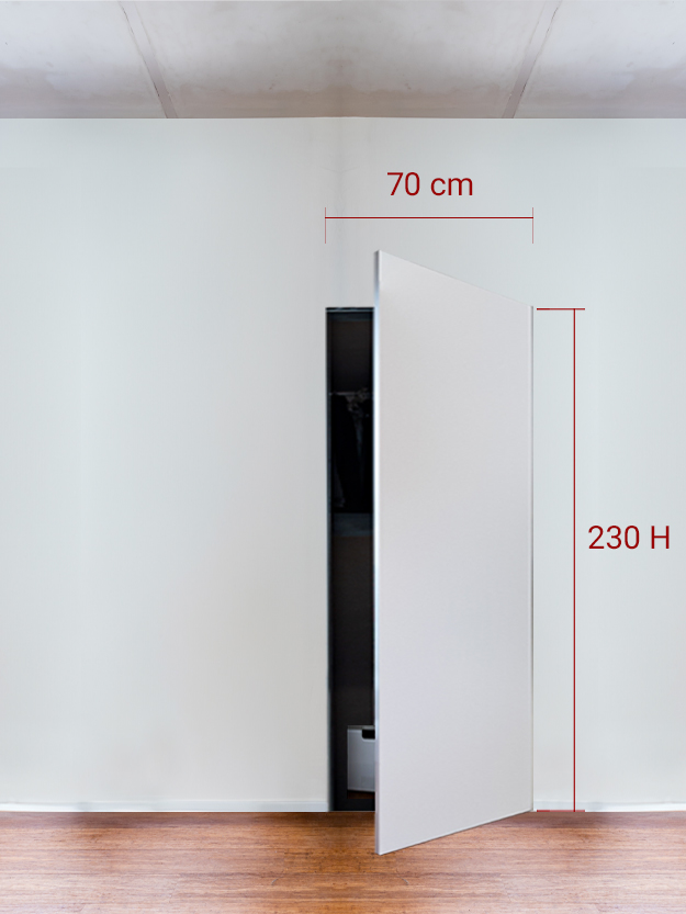 Armoire invisible 1 vantail 70x230 cm