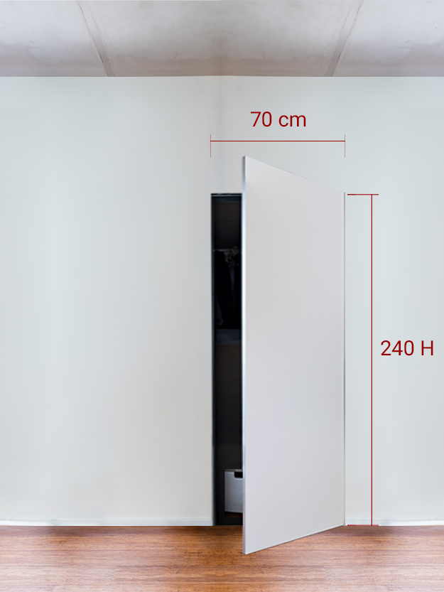 Armoire invisible 1 vantail 70x240 cm