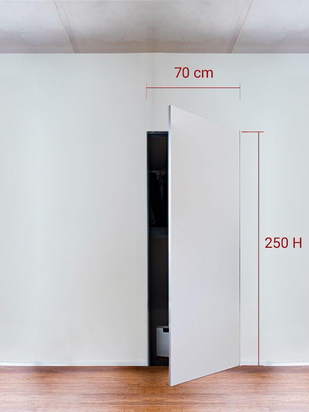 Armoire invisible 1 vantail 70x250 cm