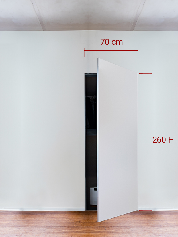 Armoire invisible 1 vantail 70x260 cm