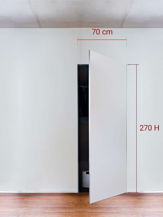 Armoire invisible 1 vantail 70x270 cm