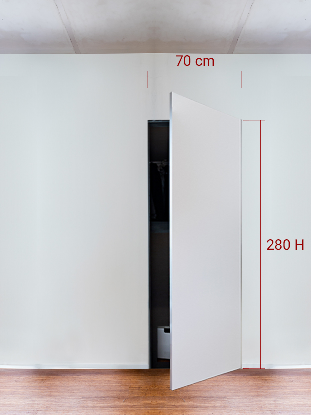 Armoire invisible 1 vantail 70x280 cm