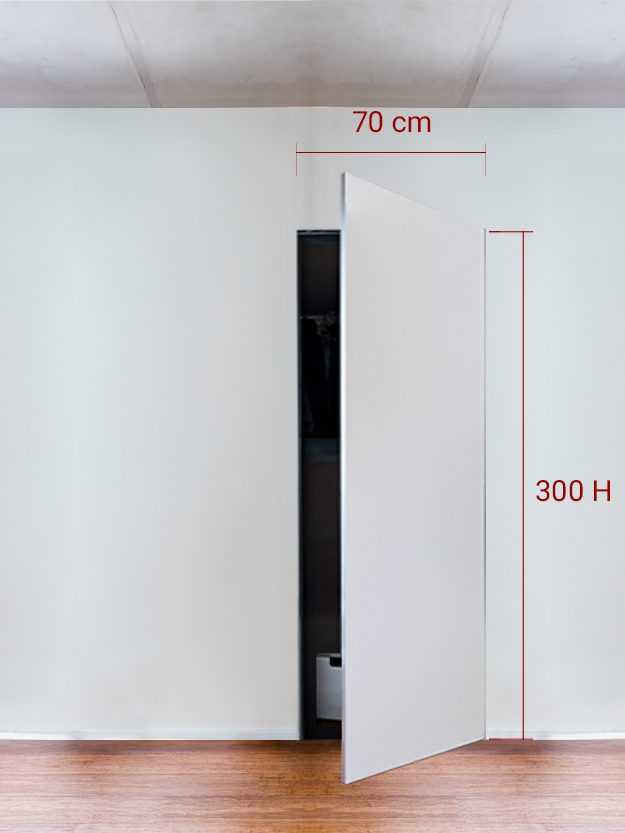 Armoire invisible 1 vantail 70x300 cm