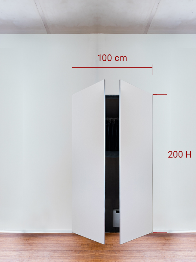 Armoire invisible 2 vantaux 100x200 cm