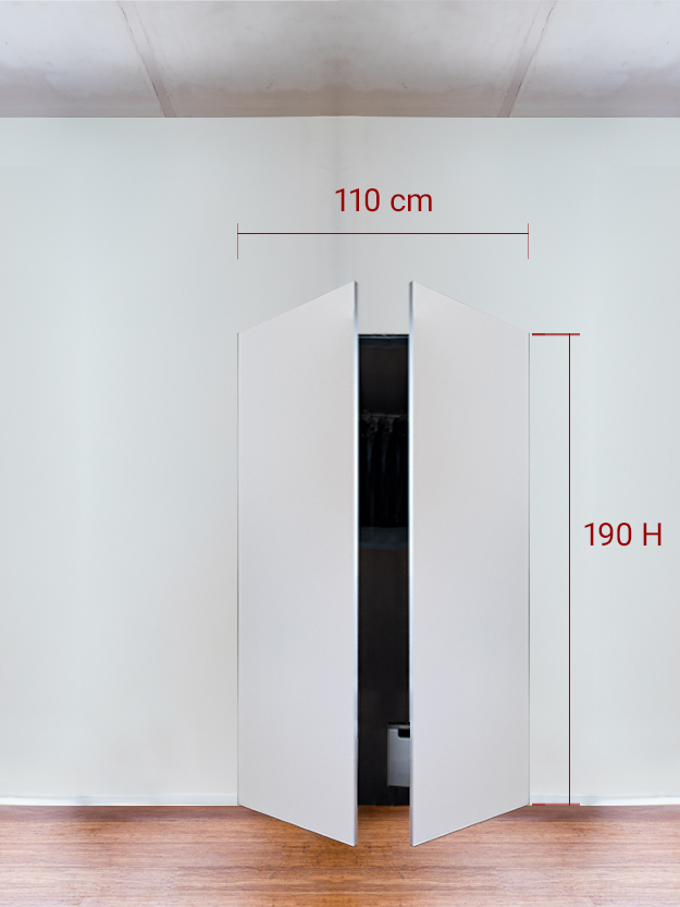 Armoire invisible 2 vantaux 110x190 cm