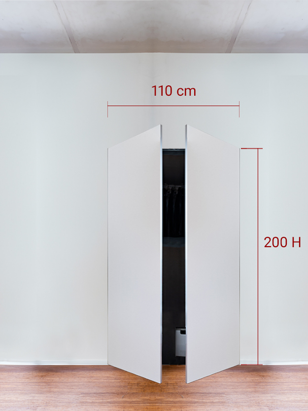 Armoire invisible 2 vantaux 110x200 cm