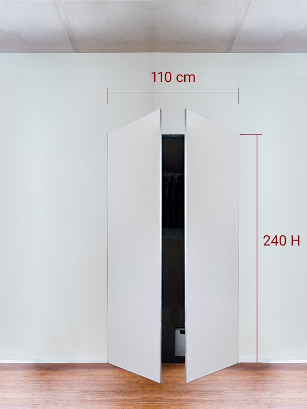 Armoire invisible 2 vantaux 110x240 cm