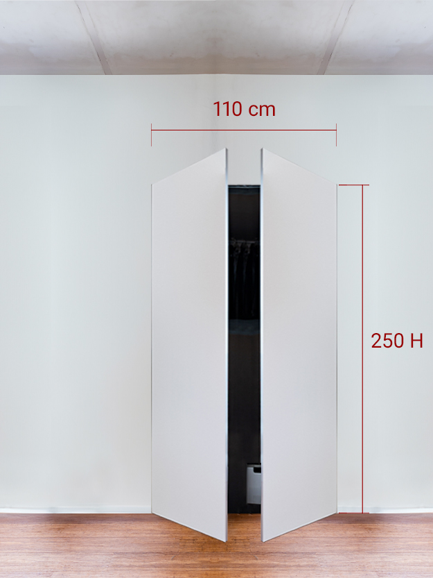 Armoire invisible 2 vantaux 110x250 cm