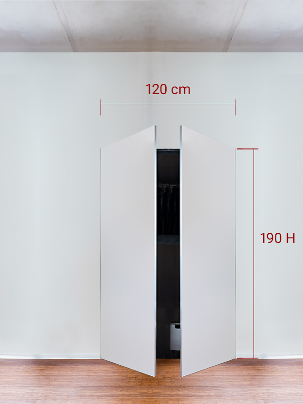 Armoire invisible 2 vantaux 120x190 cm