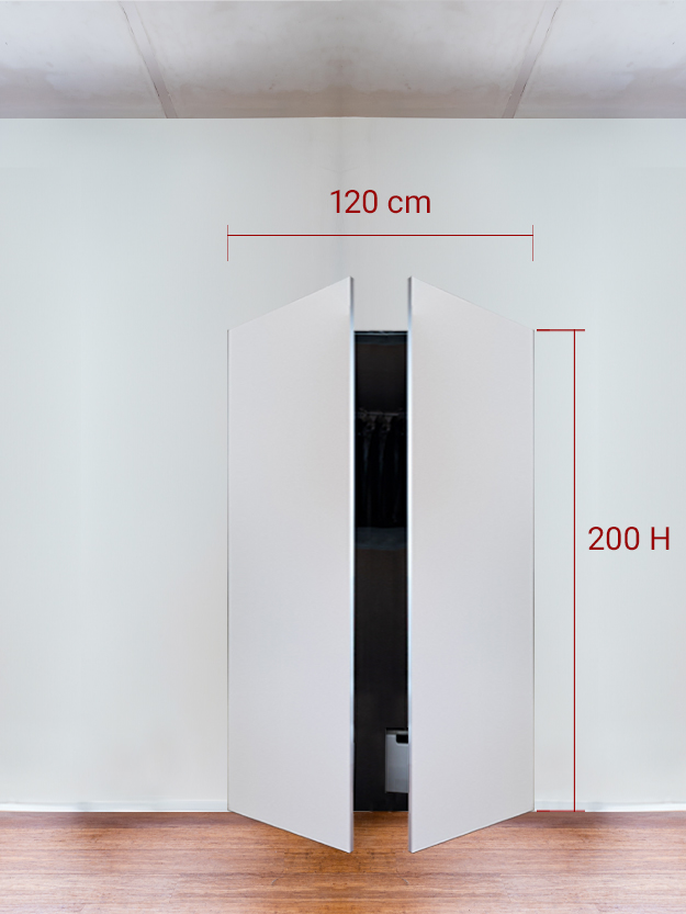 Armoire invisible 2 vantaux 120x200 cm