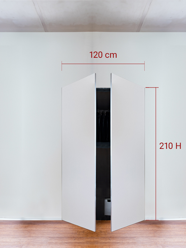 Armoire invisible 2 vantaux 120x210 cm