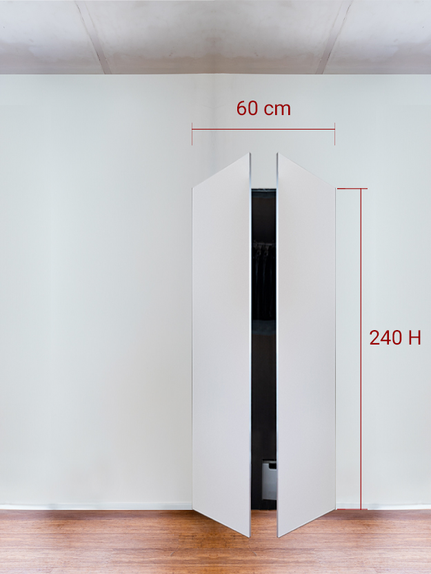 Armoire invisible 2 vantaux 60x40 cm