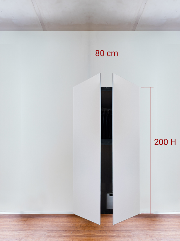 Armoire invisible 2 vantaux 80x200 cm