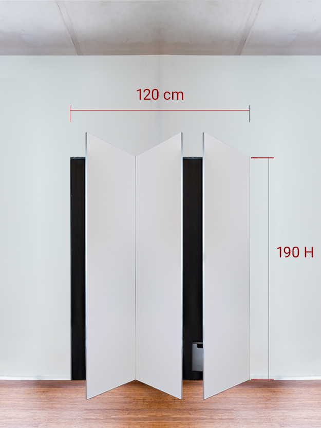 Armoire invisible 3 vantaux 120x190 cm