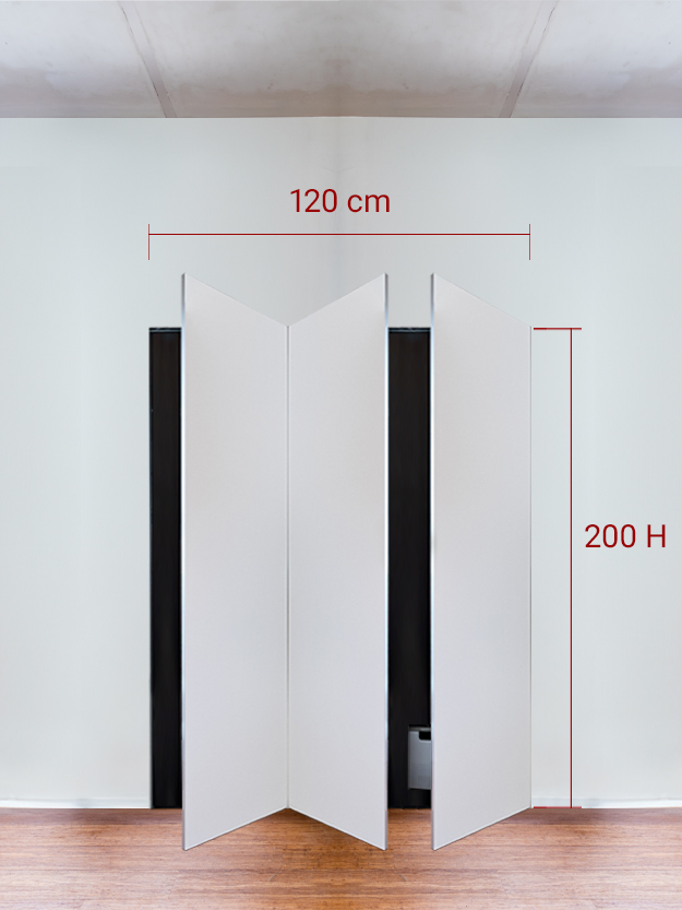 Armoire invisible 3 vantaux 120x200 cm