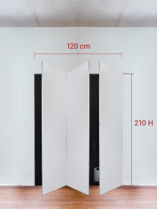 Armoire invisible 3 vantaux 120x210 cm