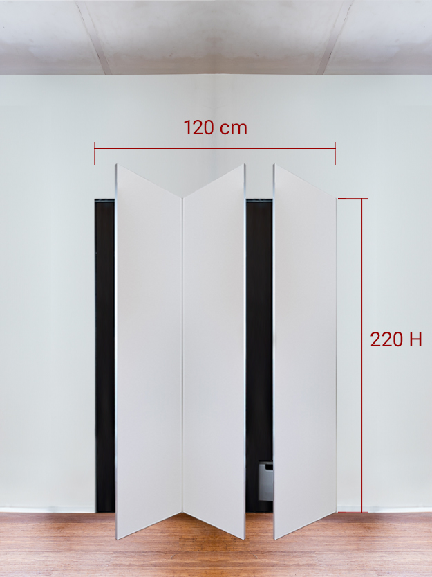 Armoire invisible 3 vantaux 120x220 cm
