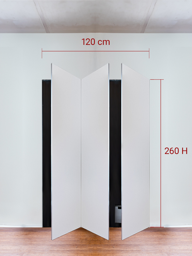 Armoire invisible 3 vantaux 120x260 cm