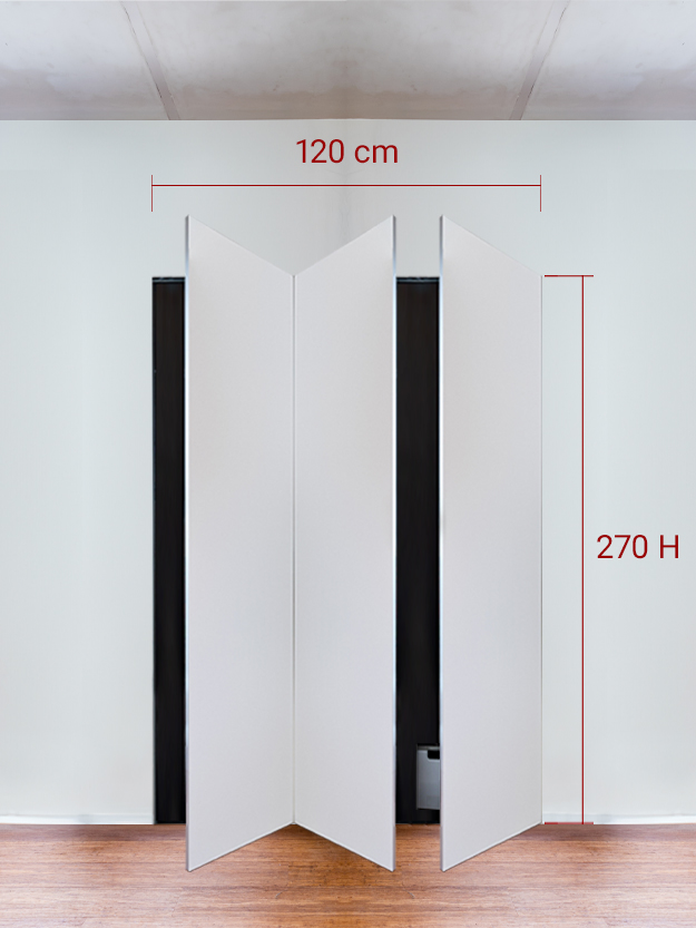 Armoire invisible 3 vantaux 120x270 cm