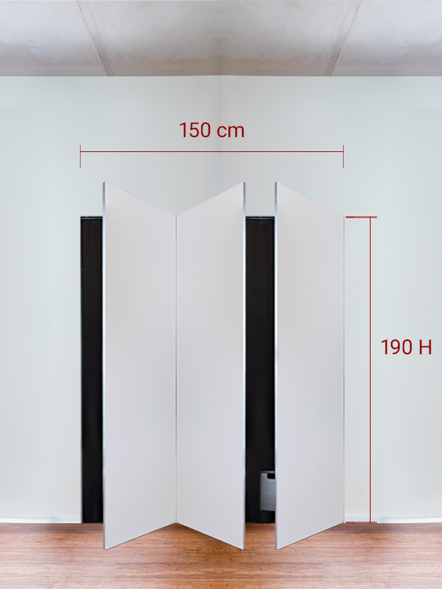 Armoire invisible 3 vantaux 150x190 cm