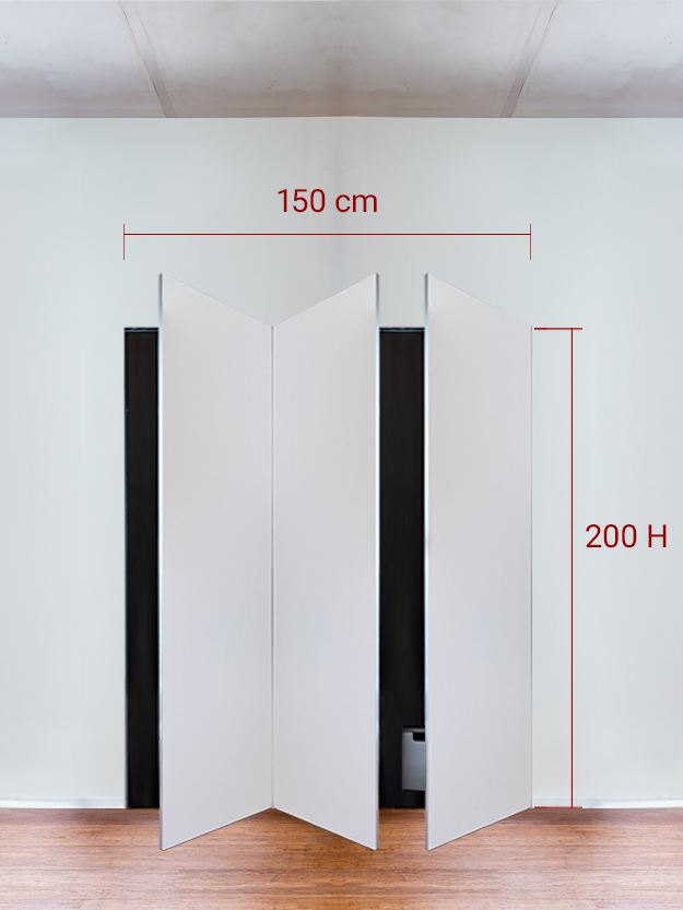Armoire invisible 3 vantaux 150x200 cm