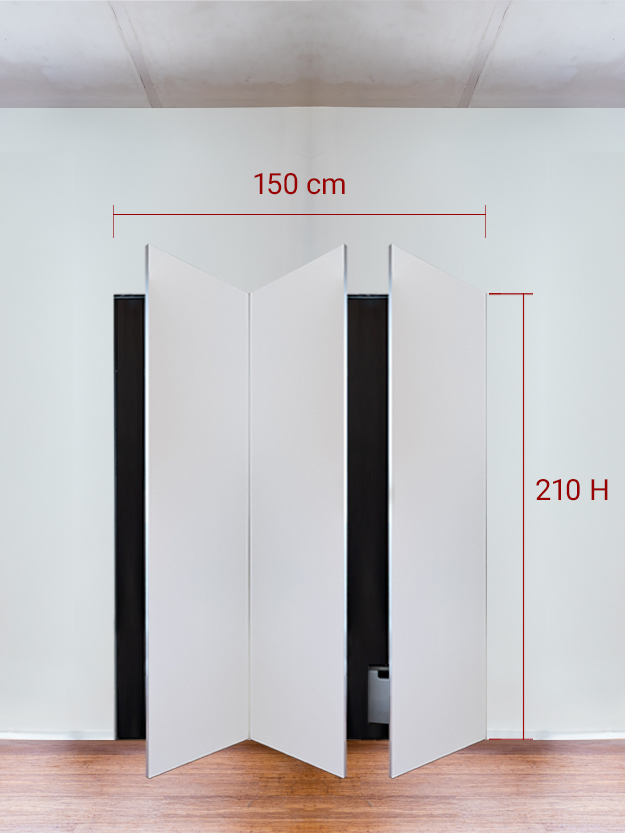 Armoire invisible 3 vantaux 150x210 cm