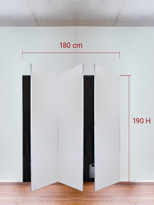 Armoire invisible 3 vantaux 180x190 cm