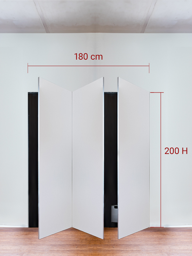 Armoire invisible 3 vantaux 180x200 cm