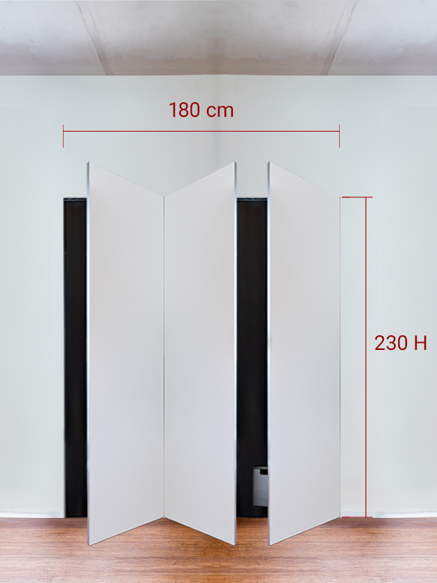 Armoire invisible 3 vantaux 180x230 cm
