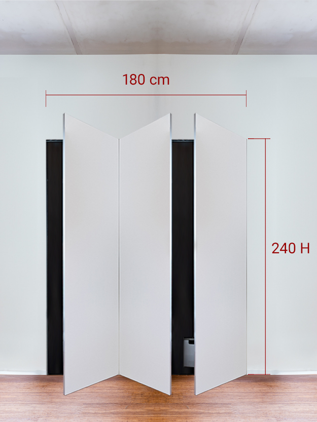 Armoire invisible 3 vantaux 180x240 cm