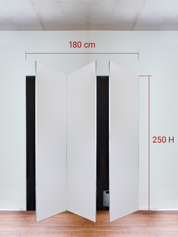 Armoire invisible 3 vantaux 180x50 cm