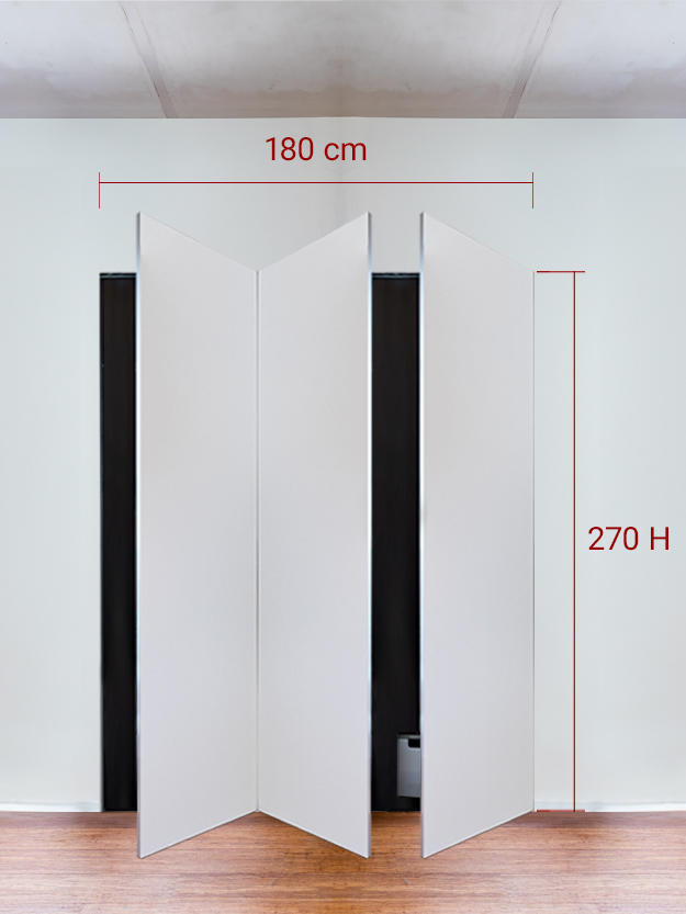 Armoire invisible 3 vantaux 180x270 cm