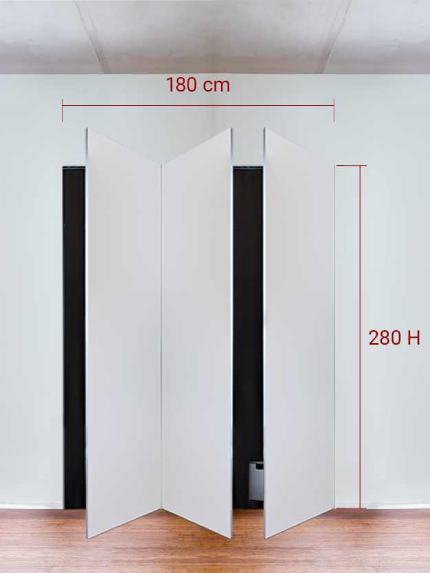 Armoire invisible 3 vantaux 180x280 cm