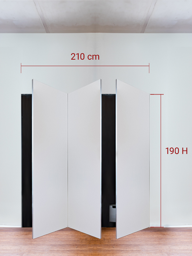 Armoire invisible 3 vantaux 210x190 cm
