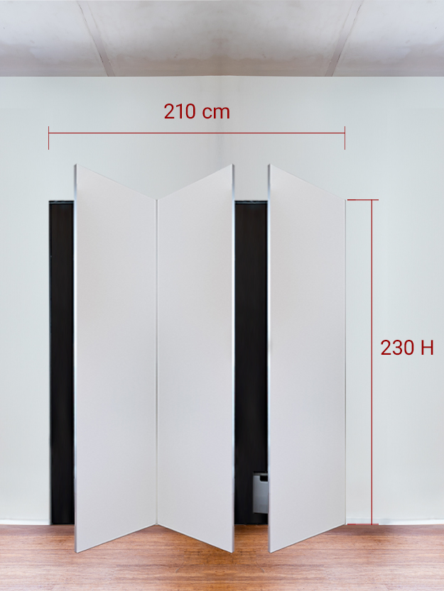 Armoire invisible 3 vantaux 210x230 cm